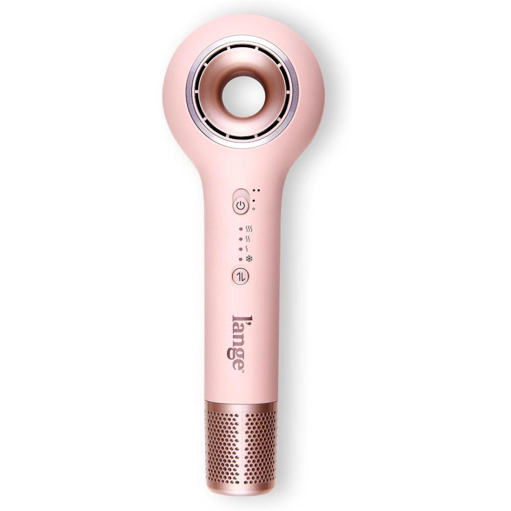 imageLANGE HAIR Axia HaloRing Hair Dryer  FastDrying Ionic Blow Dryer for Smooth FrizzFree Finish  Professional HighSpeed Brushless Motor with 4 Heat Settings BlackBlush