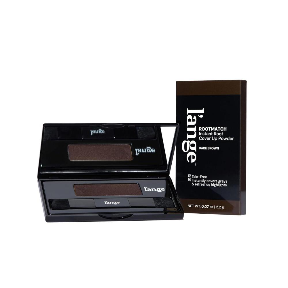 imageLANGE HAIR RootMatch Instant Root Cover Up Powder  Conceals Grays amp Sparse Spots  Extends Highlights  Transfer amp WaterResistant  For All Hair Types AuburnDark Brown