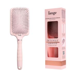 L’ANGE HAIR Detangling Paddle Brush | Gentle Nylon Bristles for Wet & Dry Hair | Smooth Detangling & Scalp Massage | Lightweight, Non-Slip Handle | Works for All Hair Types (Blush)(Blush)