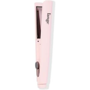 L’ANGE HAIR Le Titane Titanium Flat Iron | Hair Straightener with Curved Edges for Versatile Styling | Dual Voltage Flat Iron with Infrared Heat & Adjustable Temperature | 1″ Black(Blush 1″)