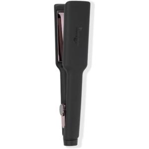 L’ANGE HAIR Le Titane Titanium Flat Iron | Hair Straightener with Curved Edges for Versatile Styling | Dual Voltage Flat Iron with Infrared Heat & Adjustable Temperature | 1″ Black(Black 1.25″)