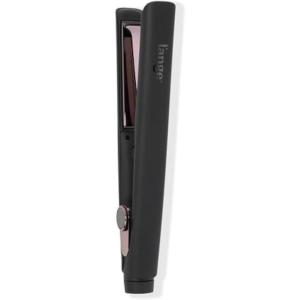 L’ANGE HAIR Le Titane Titanium Flat Iron | Hair Straightener with Curved Edges for Versatile Styling | Dual Voltage Flat Iron with Infrared Heat & Adjustable Temperature | 1″ Black(Black 1″)