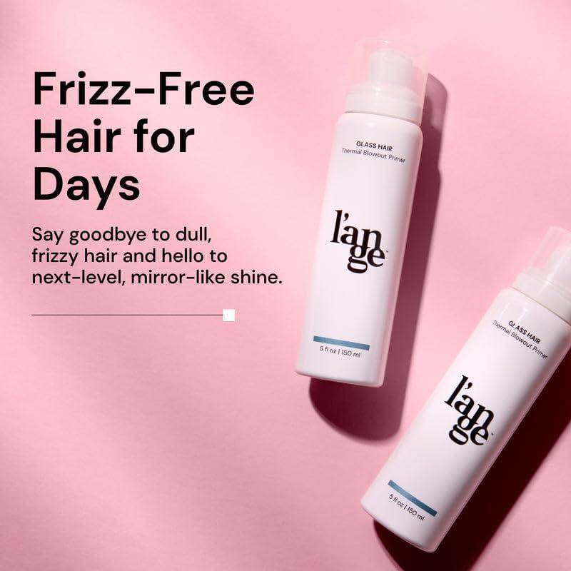 imageLANGE HAIR Glass Hair Thermal Blowout Primer  Heat Protectant Spray for Frizz Control amp Shine  Blow Dry Support Styling Mist  For All Hair Types  5 fl oz5 Fl Oz Pack of 1
