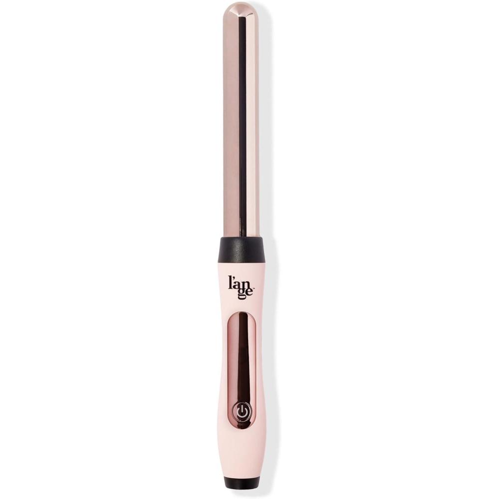 imageLANGE Hair Le Curl 25 MM Titanium Curling Wand  Professional 1 Inch Curling Iron for All Hair Types  Clip Free Hair Curler  Best Curling Wand for Tighter Curls amp Beach WavesBlush 1 25mm
