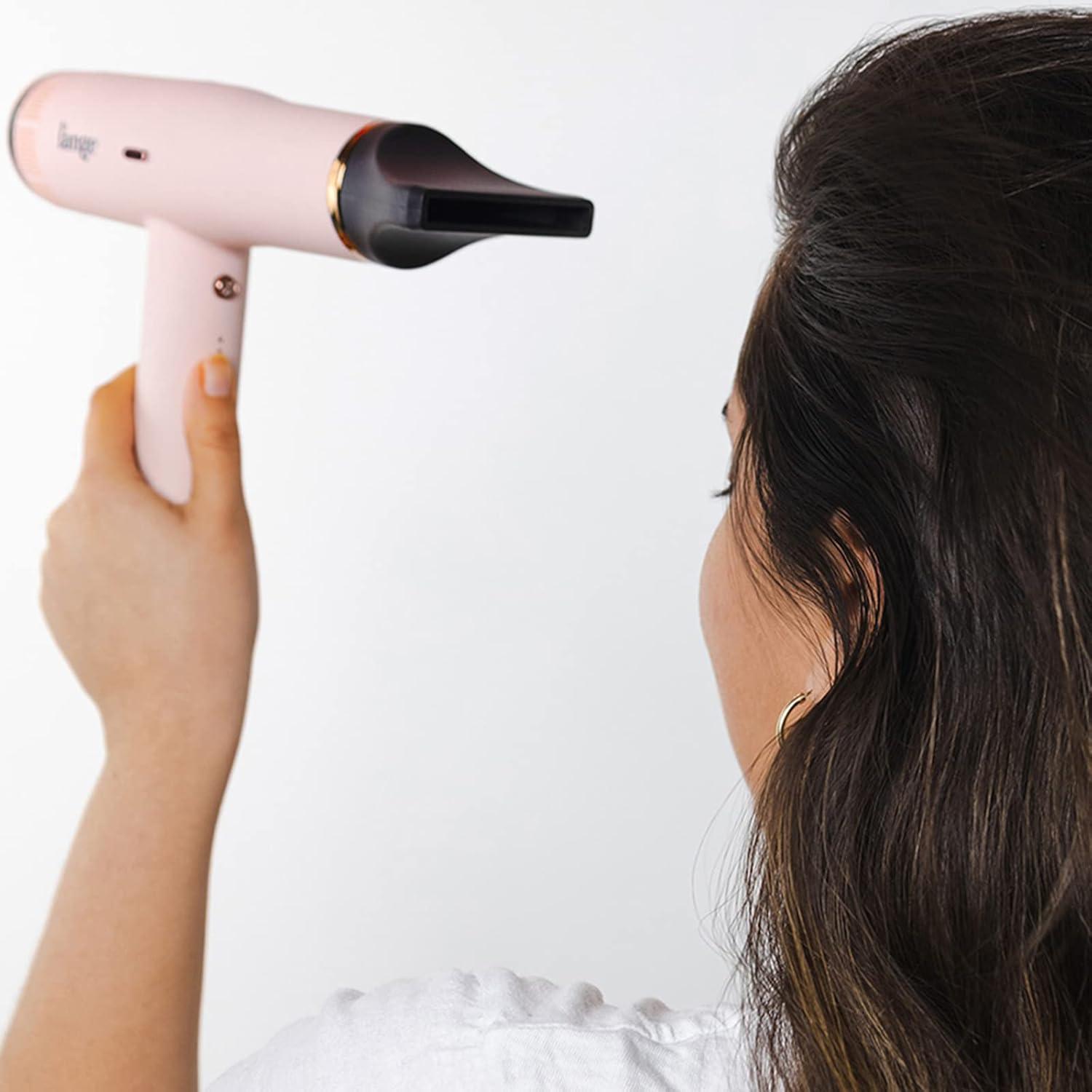 imageLANGE HAIR Le Styliste Luxury Hair Dryer  Quiet Brushless Blow Dryer with Diffuser  1875 Watts for 4X Faster Drying  Hairdryer with 3 Heat amp Speed Settings  Best Hair Dryers for BlowoutsBlush