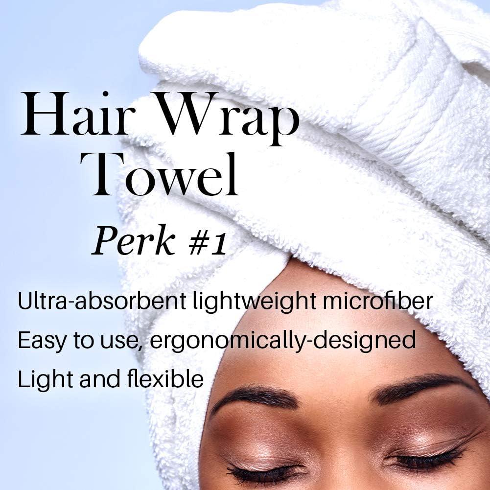 imageLANGE HAIR Microfiber Hair Wrap  QuickDry amp FrizzFree Towel for All Hair Types  Ideal for Sleep Shower amp MoreWhite