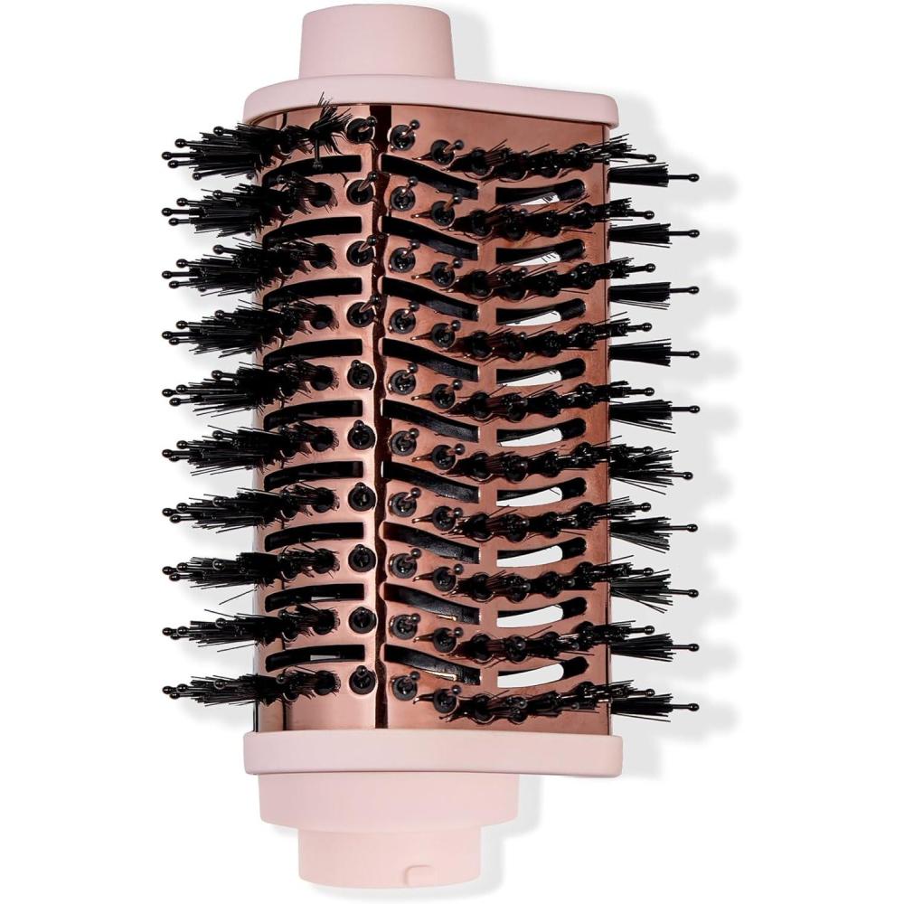 imageLANGE HAIR MultiVolume Series Blow Dryer Brush  Interchangeable Hair Dryer Brush with Ionic Titanium Barrel for Smooth Voluminous Styling  Blush  Oval 60mmAttachment  Blush  Teardrop 60mm