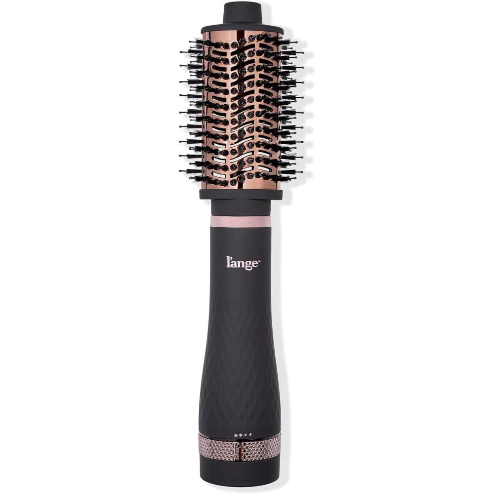 imageLANGE HAIR MultiVolume Series Blow Dryer Brush  Interchangeable Hair Dryer Brush with Ionic Titanium Barrel for Smooth Voluminous Styling  Blush  Oval 60mmBlack  Oval 60mm