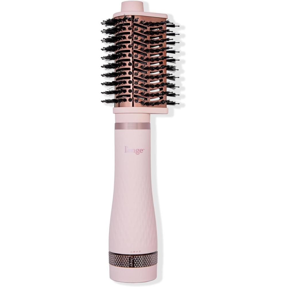 imageLANGE HAIR MultiVolume Series Blow Dryer Brush  Interchangeable Hair Dryer Brush with Ionic Titanium Barrel for Smooth Voluminous Styling  Blush  Oval 60mmBlush  Teardrop 65mm