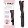 imageLANGE HAIR Le Duo Flex 360 Airflow Titanium Styler  Curling Iron with Adjustable Settings Creates Waves  Air Flow Styler Enhances Volume Locks  Dual Voltage Tool for All Hair Types BlushBlack