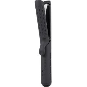 L’ANGE HAIR Le Duo Edge 360° Airflow Titanium Styler Blush | 2-in-1 Flat Iron Straightener & Curling Iron | 1” Wide Titanium Plates with Rounded Corners & Softly Beveled Edges (Blush)(Black)