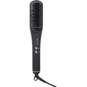 L’ANGE HAIR SteamSmooth Steam Smoothing Comb | Coconut Oil–Infused Steam Brush for Sleek, Shiny Results | Negative Ion Frizz Control | Hydrates & Straightens Hair | (Blush)(Black)