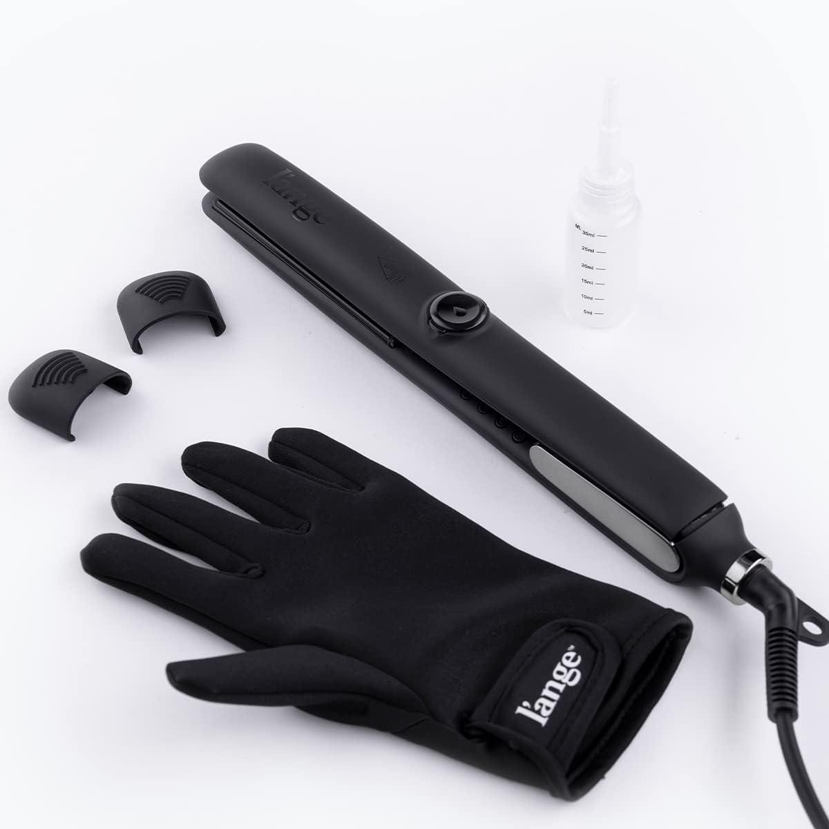 imageLANGE HAIR Le Vapour Infrared Steam Flat Iron Straightener  Professional Curling Best Hot for Straightening amp Dual Voltage Travel Black