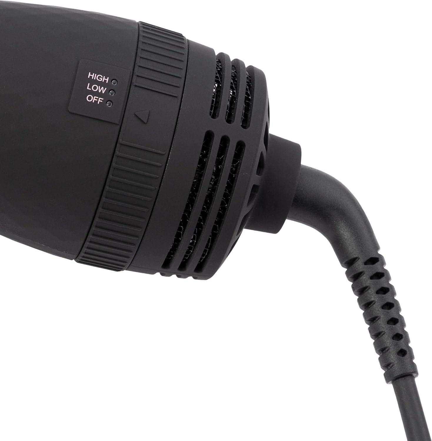 imageLANGE HAIR Le Volume Play Interchangeable 2in1 Titanium Brush Dryer Black  43mm amp 60mm Hot Air Blow Dryer Brush in One with Oval Barrel  Hair Styler for Smooth FrizzFree Results Black