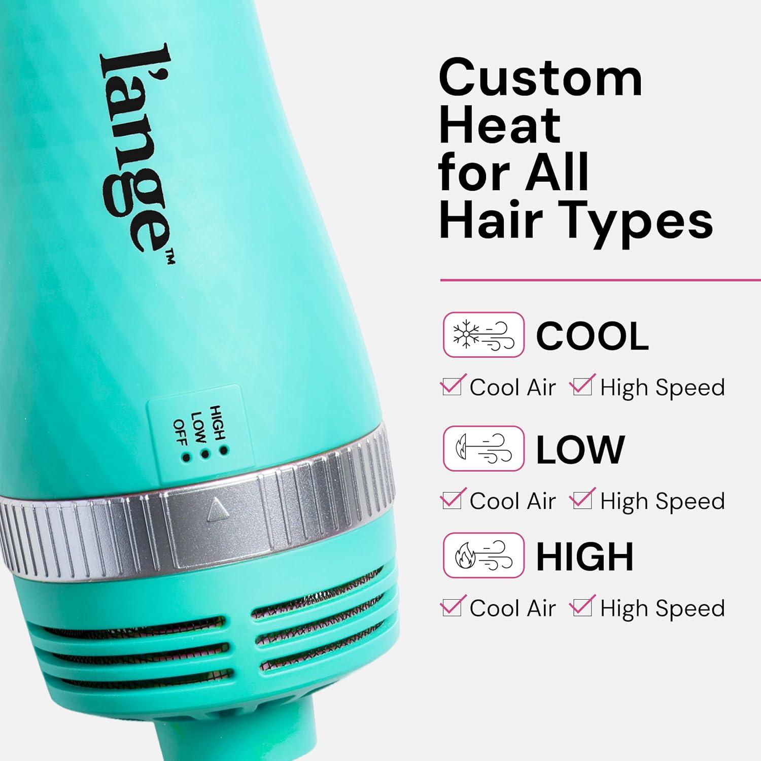 imageLANGE HAIR VolumeBoost 60mm 2in1 Ceramic Volumizing Brush Dryer  Fast Drying amp Styling for FrizzFree Voluminous Blowouts  CeramicCoated Barrel RedBlue