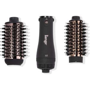 L’ANGE HAIR Le Volume Play Interchangeable 2-in-1 Titanium Brush Dryer Black | 43mm & 60mm Hot Air Blow Dryer Brush in One with Oval Barrel | Hair Styler for Smooth, Frizz-Free Results (Black)