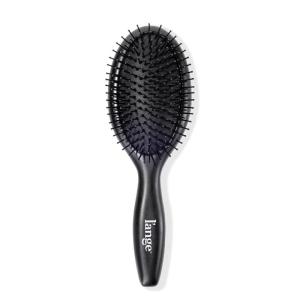 L’ange Beech Wood Oval Brush | Scalp Massager & Detangling Brush | Heat-Resistant | Good for All Hair Types | Black